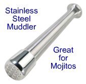 Bar Terms and Bartender Terminology - Stainless Steel Muddler