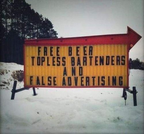 bar humor - free beer sign bar humor - free beer sign