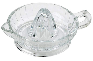 Citrus Juicer Reamer with Handle and Pour Spout Heavyweight Glass Hand Juicers